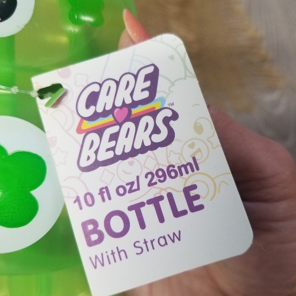 Care Bears Lucky Bear 10oz Bottle With Straw - Picture 7 of 9